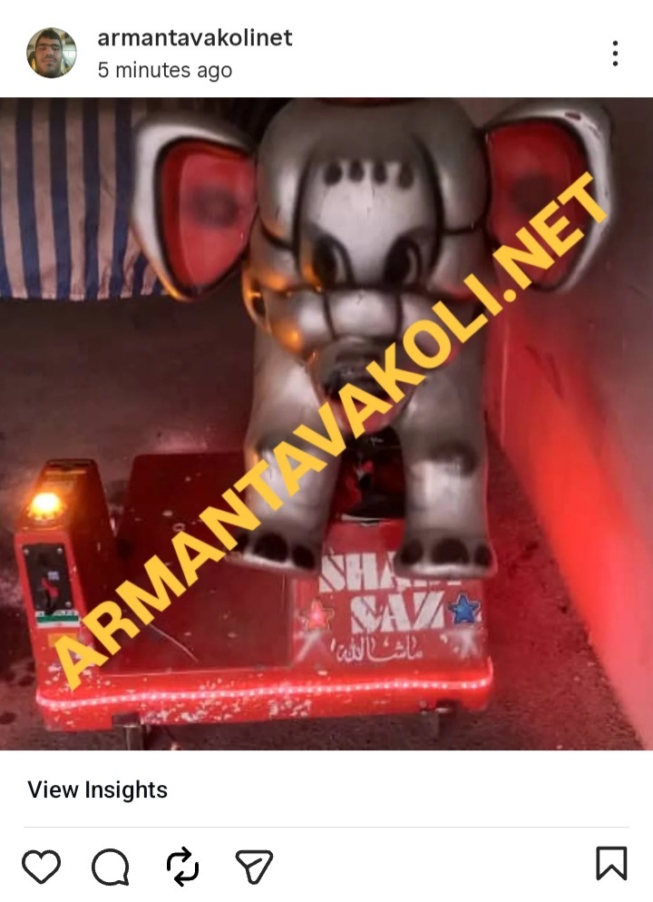  اسباب بازی برقی تکان دهنده موزیکال مدل فیل